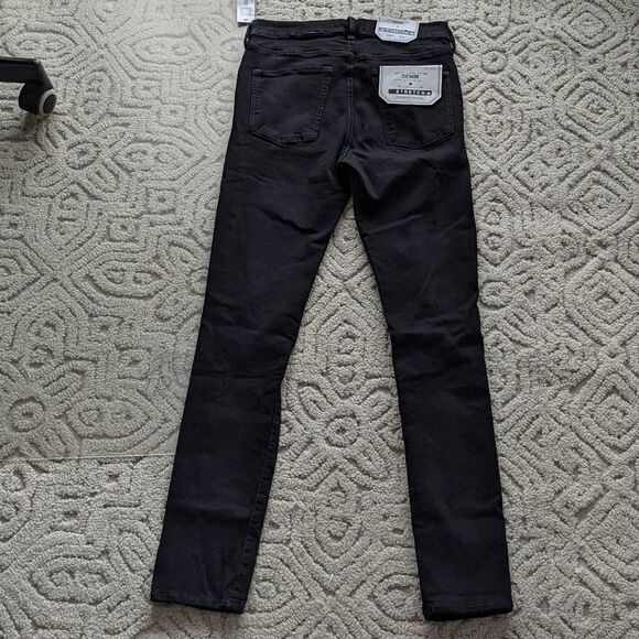 NWT DENIM GOLD black high rise distressed jeans size 28x32 - Picture 4 of 13